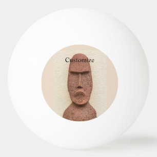 Pelota De Ping Pong Easter Island Moai Head Thunder_Cove