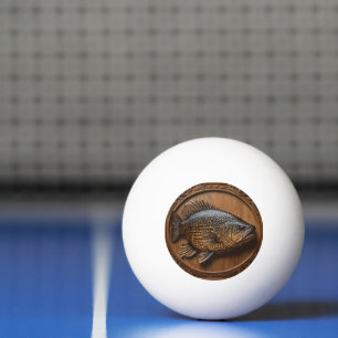 Pelota De Ping Pong Ecos del río: Impresión de madera de bacalao murra