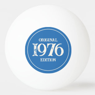 Pelota De Ping Pong Edición Original de 1976 en azul océano