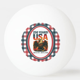 Pelota De Ping Pong EE. UU. 250 años – Águila calva patriótica 4 de ju