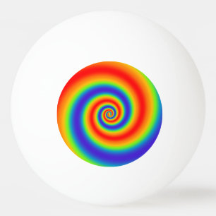 Pelota De Ping Pong Efecto espiral colorido del gradiente del arcoiris