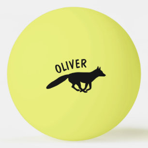 Pelota De Ping Pong Ejecutando Fox Silhouette Wildlife Personalizado