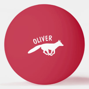 Pelota De Ping Pong Ejecutando Fox Silhouette Wildlife Personalizado