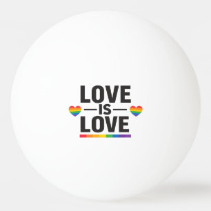 Pelota De Ping Pong El Amor Es Amor – Diseño Minimalista de Corazones