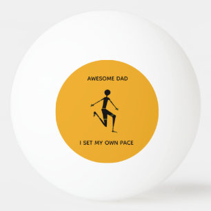Pelota De Ping Pong El asombroso atleta de silueta de papá