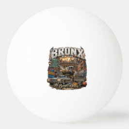 Pelota De Ping Pong El Bronx Nueva York Boogie Down Collage Urbano