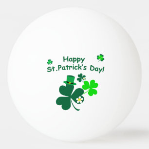 Pelota De Ping Pong El día de St Patrick feliz
