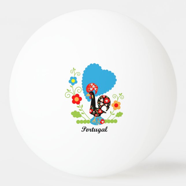 Pelota De Ping Pong El gallo portugués (Anverso)