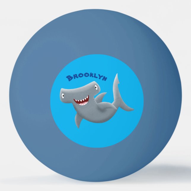 Pelota De Ping Pong El gracioso tiburón martillo personalizado (Anverso)