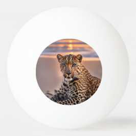 Pelota De Ping Pong El leopardo en la playa
