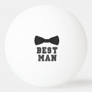 Pelota De Ping Pong El mejor hombre boda groomsmen corbata de arco 