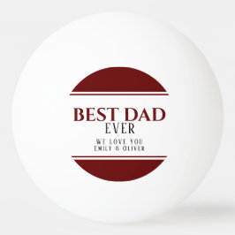 Pelota De Ping Pong El mejor papá del día moderno del padre negro rojo