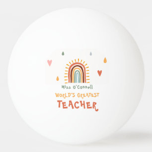 Pelota De Ping Pong El mejor regalo de maestros del mundo: el arcoiris