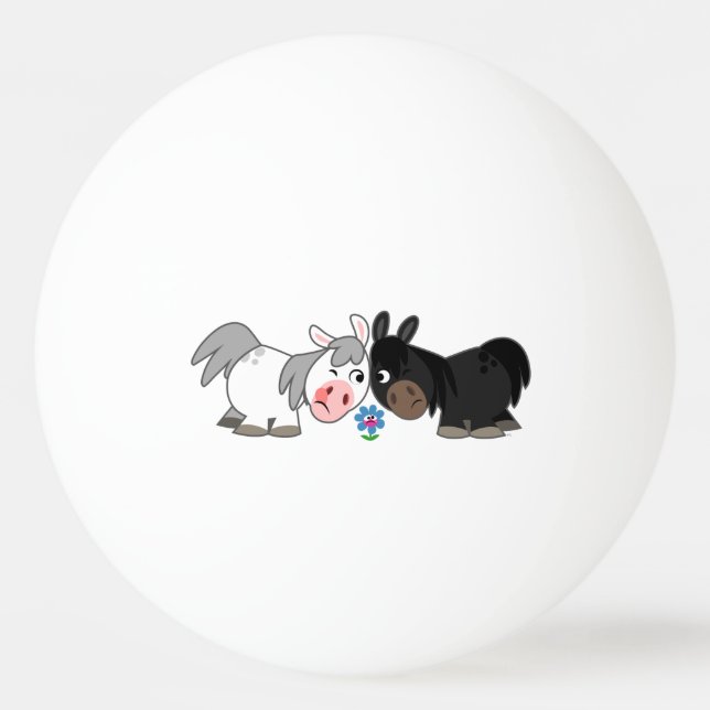 Pelota De Ping Pong El Personalizado Cute Ponies Standoff Ping Pong Ba (Anverso)