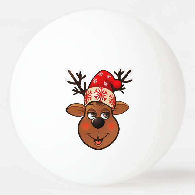 Pelota De Ping Pong El reno de Papá Noel (Anverso)