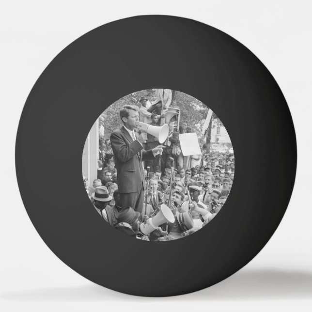 Pelota De Ping Pong El Senador Robert Kennedy haciendo campaña para Pr (Anverso)