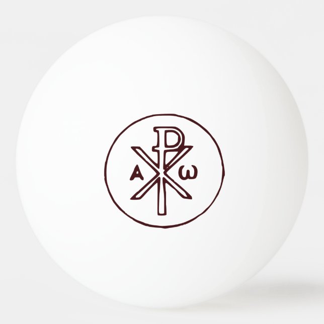 Pelota De Ping Pong El símbolo Chi-Rho Christogram (Anverso)