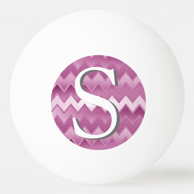 Pelota De Ping Pong El simple ZigZag - Rosa (Reverso)