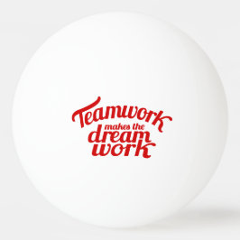 Pelota De Ping Pong El trabajo en equipo hace que el trabajo de ensueñ
