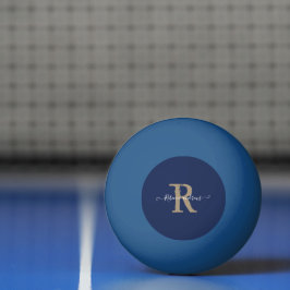 Pelota De Ping Pong Elegante Archivo de Comandos de Monograma de la Ma