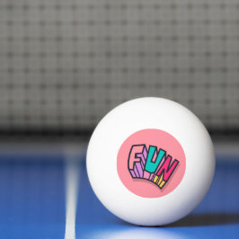 Pelota De Ping Pong Elegante Guay "Divertido" Colores audaces Deportes