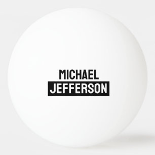 Pelota De Ping Pong Elegante Personalizado personalizado blanco negro