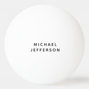 Pelota De Ping Pong Elegante Plano Negro Blanco Personalizado Personal