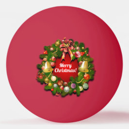 Pelota De Ping Pong Elegantes Navidades Wreath Ping Pong Ball