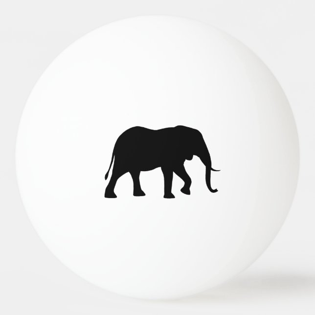 Pelota De Ping Pong Elephant Silhouette Africano (Anverso)
