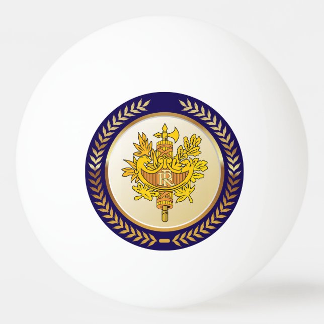 Pelota De Ping Pong Emblema De Francia (Anverso)