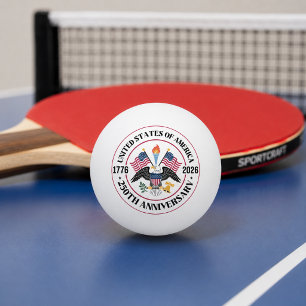 Pelota De Ping Pong Emblema Patriótico del Águila del 250 Aniversario