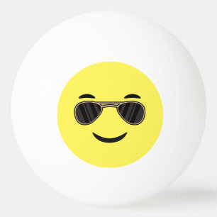 Pelota De Ping Pong Emoji de las gafas de sol