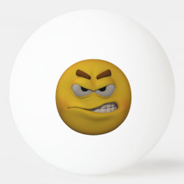 Pelota De Ping Pong Emoticon enojado del estilo 3D