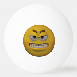 Pelota De Ping Pong Emoticon muy enojado del estilo 3D