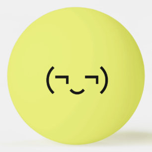 Pelota De Ping Pong Emoticon smug (‿) Kaomoji japonés