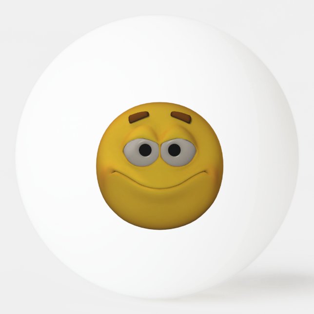 Pelota De Ping Pong Emoticon sonriente de 3D Stlyle (Anverso)