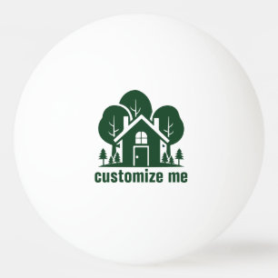 Pelota De Ping Pong Empresa de bienes raíces personalizada Casa Bosque