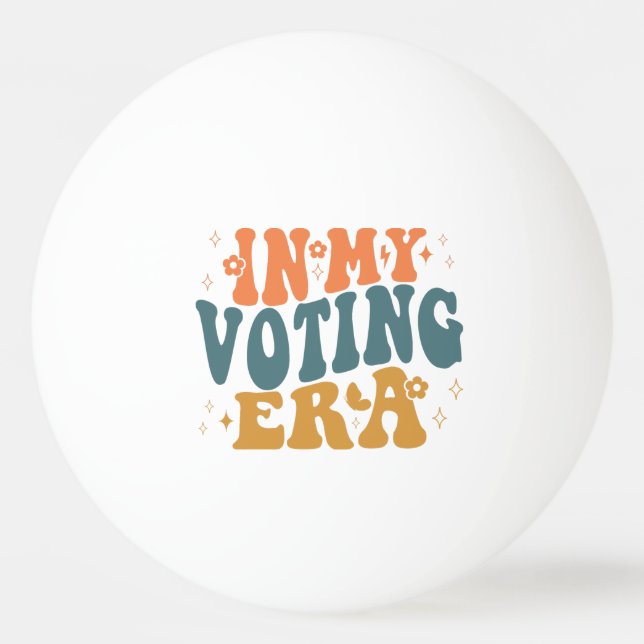 Pelota De Ping Pong En mi era de votación, una onda retro (Anverso)