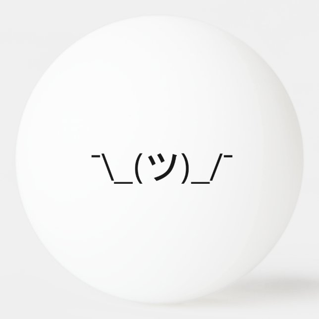 Pelota De Ping Pong Encoja el ¯ \ a los japoneses Kaomoji del Emoticon (Anverso)