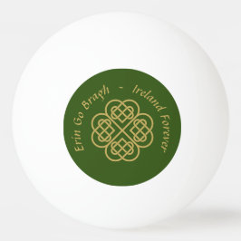 Pelota De Ping Pong Erin Go Bragh Gold Celtic Shamrock