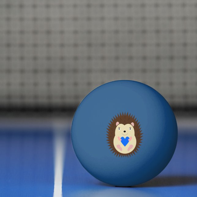 Pelota De Ping Pong Erizo Corazón Azul Niño (Neto)