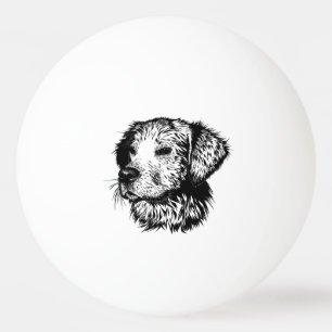 Pelota De Ping Pong Esbozo de cabeza canina