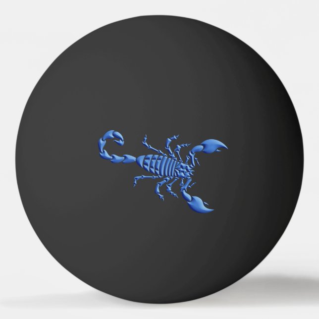 Pelota De Ping Pong Escorpión azul (Anverso)