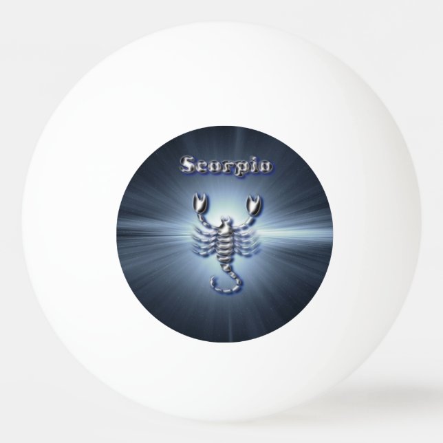 Pelota De Ping Pong Escorpión del cromo (Reverso)