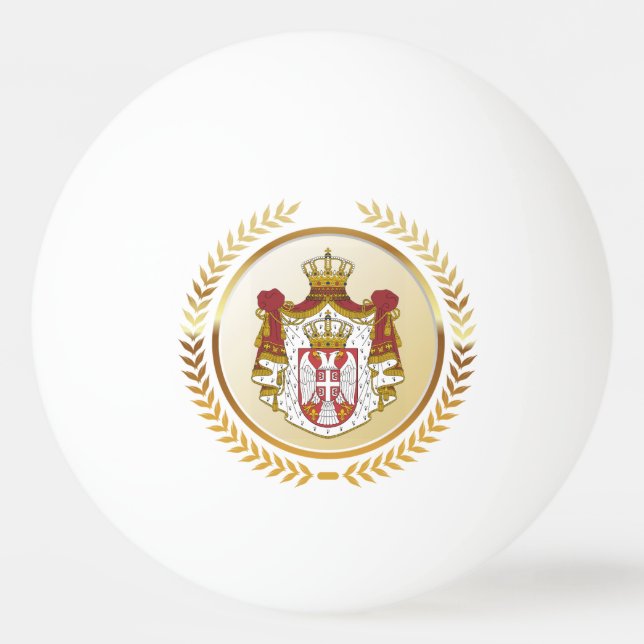 Pelota De Ping Pong Escudo de armas de Serbia (Anverso)