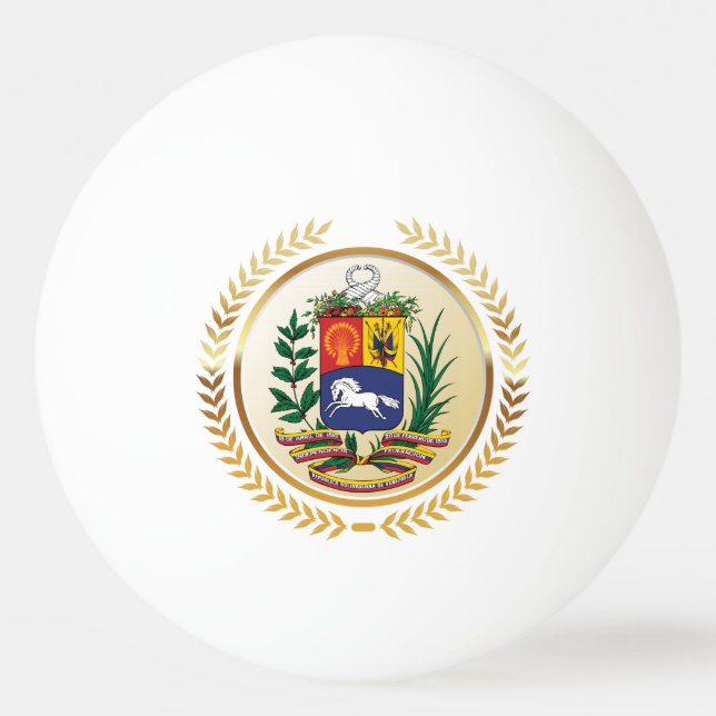 Pelota De Ping Pong Escudo de armas de Venezuela (Anverso)