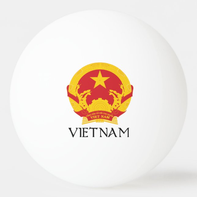 Pelota De Ping Pong Escudo de armas de Vietnam (Anverso)