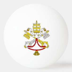 Pelota De Ping Pong Escudo de Armas del Vaticano Emblema de Arte Fino