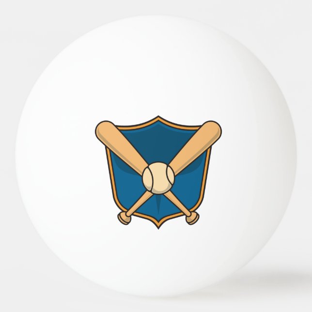 Pelota De Ping Pong Escudo de béisbol (Anverso)
