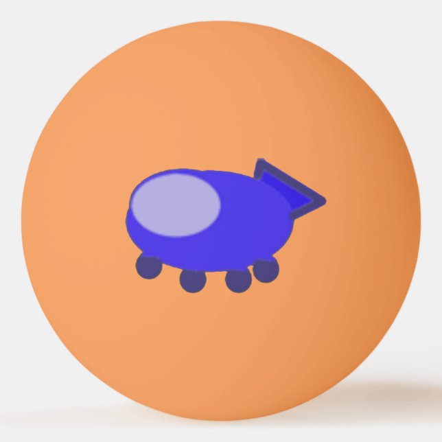 Pelota De Ping Pong Espacio Azul (Anverso)
